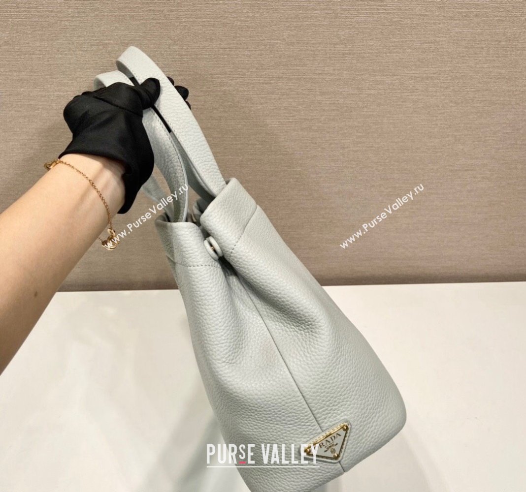 Prada Grained Leather Tote Bag 1BC384 Grey 2024 (YZ-240312119)