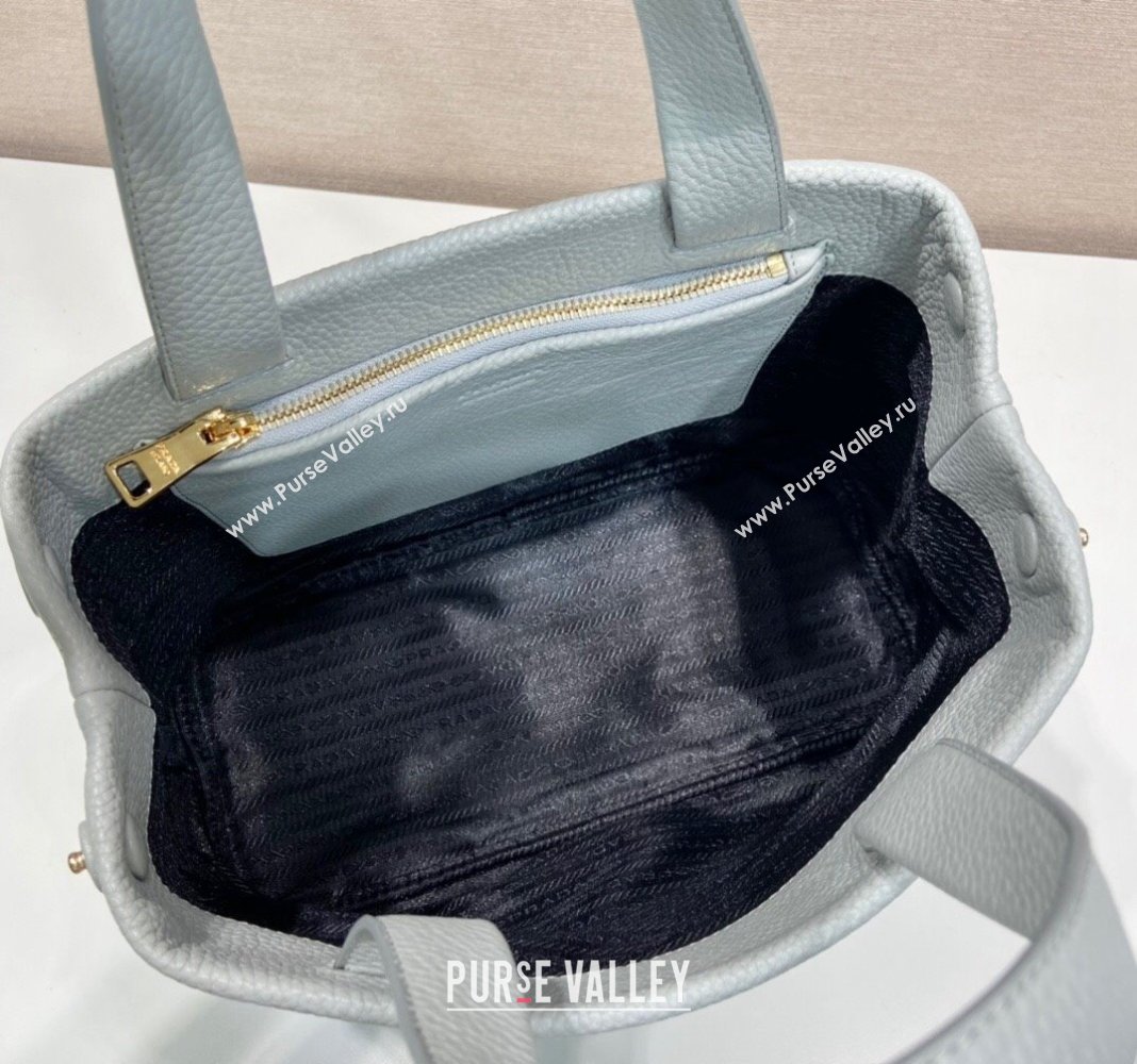 Prada Grained Leather Tote Bag 1BC384 Grey 2024 (YZ-240312119)