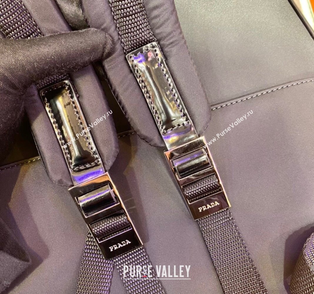 Prada Mens Re-Nylon and leather backpack bag 2VZ084 black 2024 (YZ-240312088)