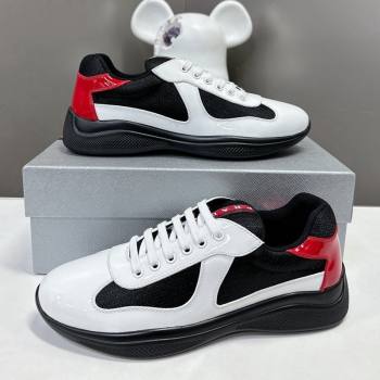 Prada Americas Cup Patent Rubber and Bike Fabric Sneakers White/Other 2024 0327 (MD-240327153)