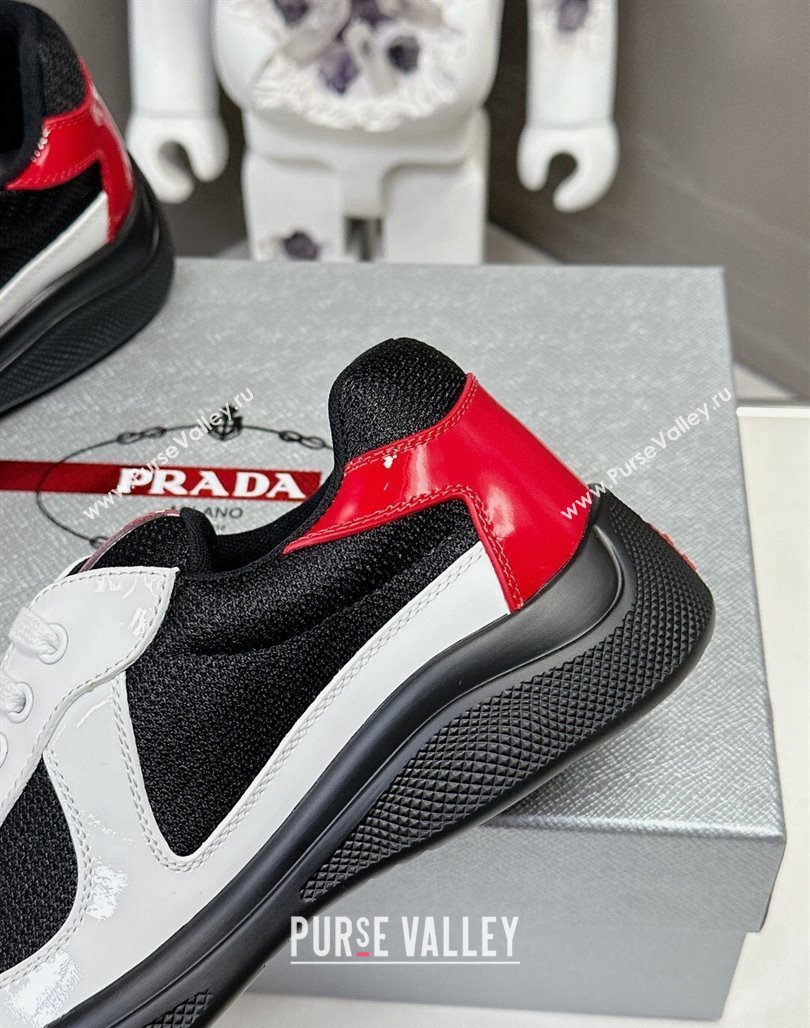 Prada Americas Cup Patent Rubber and Bike Fabric Sneakers White/Other 2024 0327 (MD-240327153)