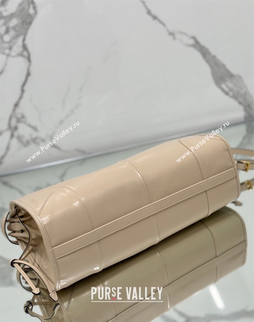 Prada Large leather handbag 1BA433 Nude 2024 (YZ-240417006)