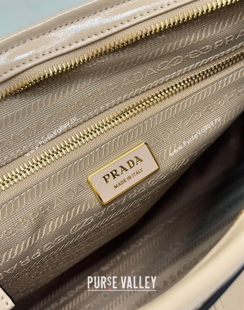 Prada Large leather handbag 1BA433 Nude 2024 (YZ-240417006)