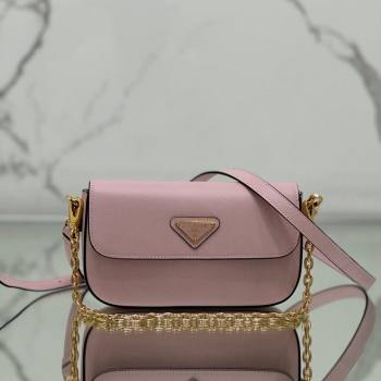 Prada Saffiano leather mini-bag 1BD356 Pink 2024 (YZ-240416071)