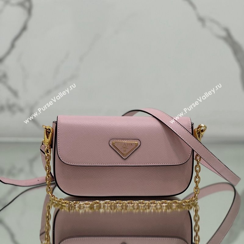 Prada Saffiano leather mini-bag 1BD356 Pink 2024 (YZ-240416071)