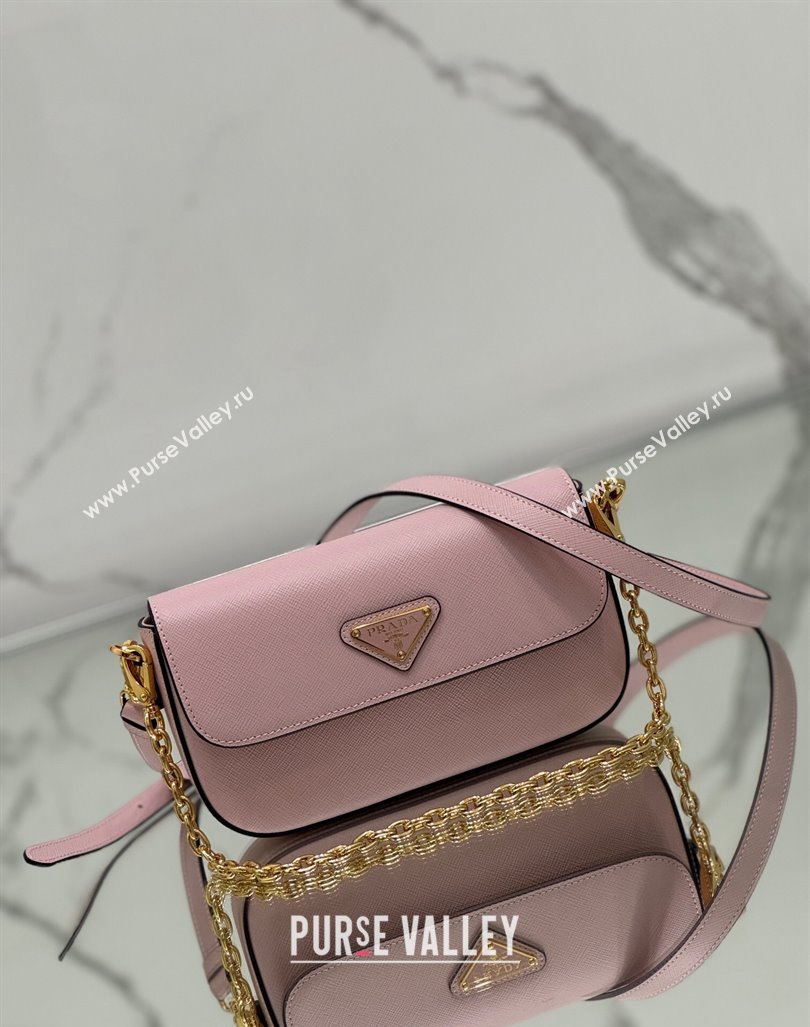 Prada Saffiano leather mini-bag 1BD356 Pink 2024 (YZ-240416071)