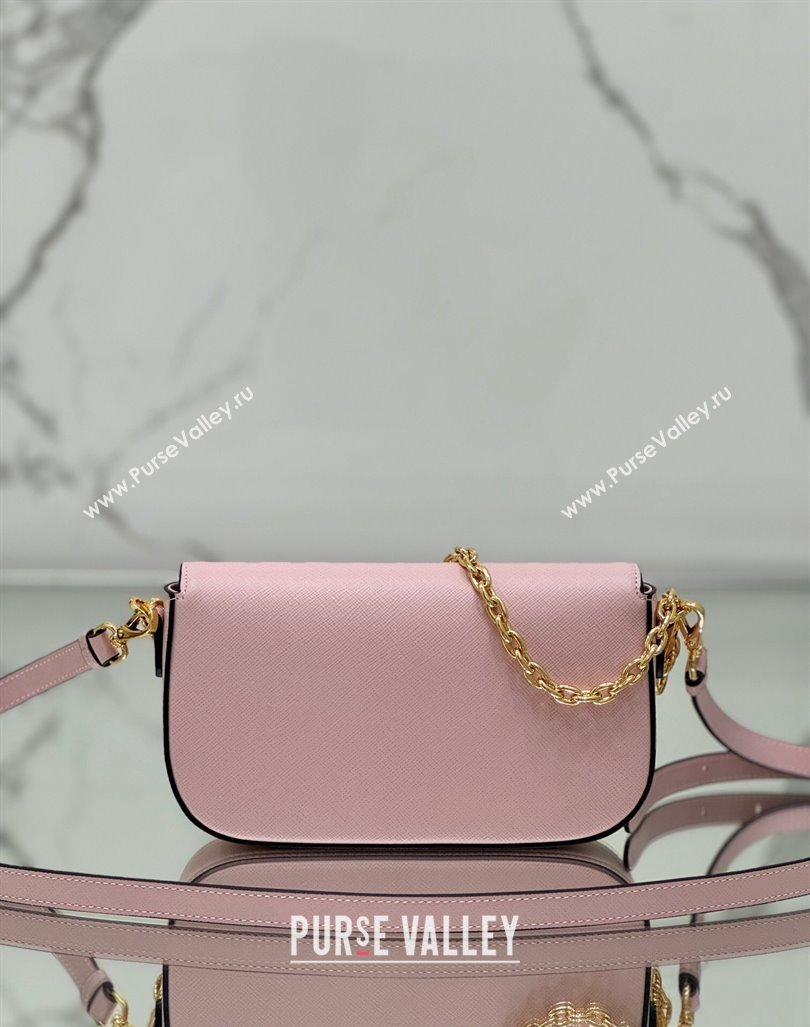 Prada Saffiano leather mini-bag 1BD356 Pink 2024 (YZ-240416071)