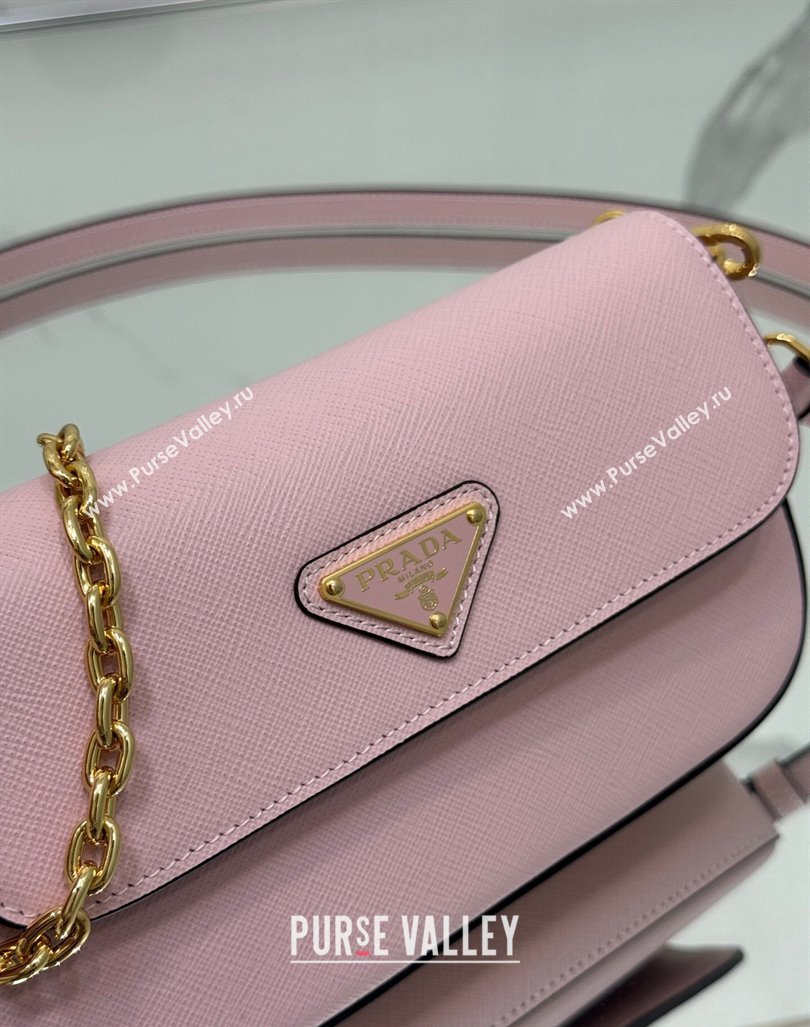 Prada Saffiano leather mini-bag 1BD356 Pink 2024 (YZ-240416071)
