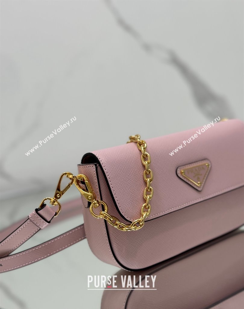 Prada Saffiano leather mini-bag 1BD356 Pink 2024 (YZ-240416071)
