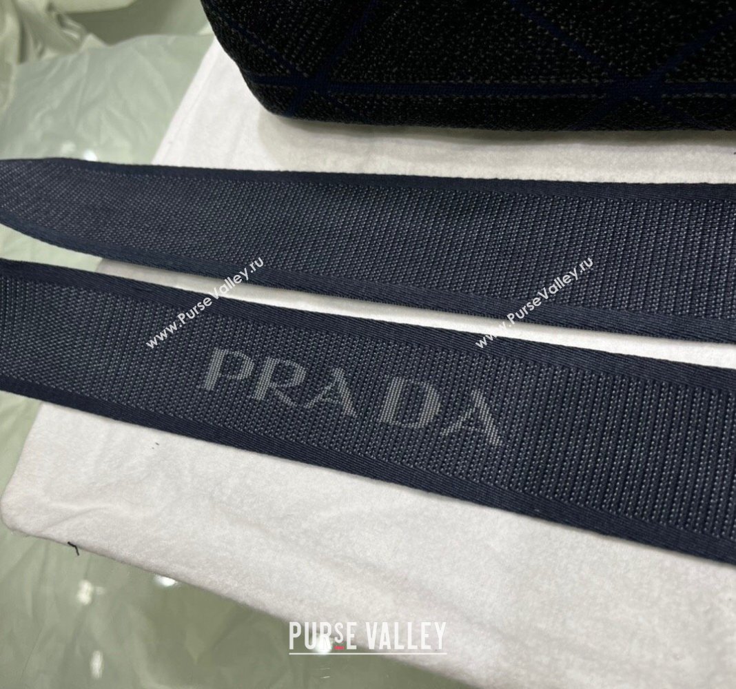 Prada Quilted Cotton Canvas Tote bag 1BG439 Blue 2024 (YZ-240417012)