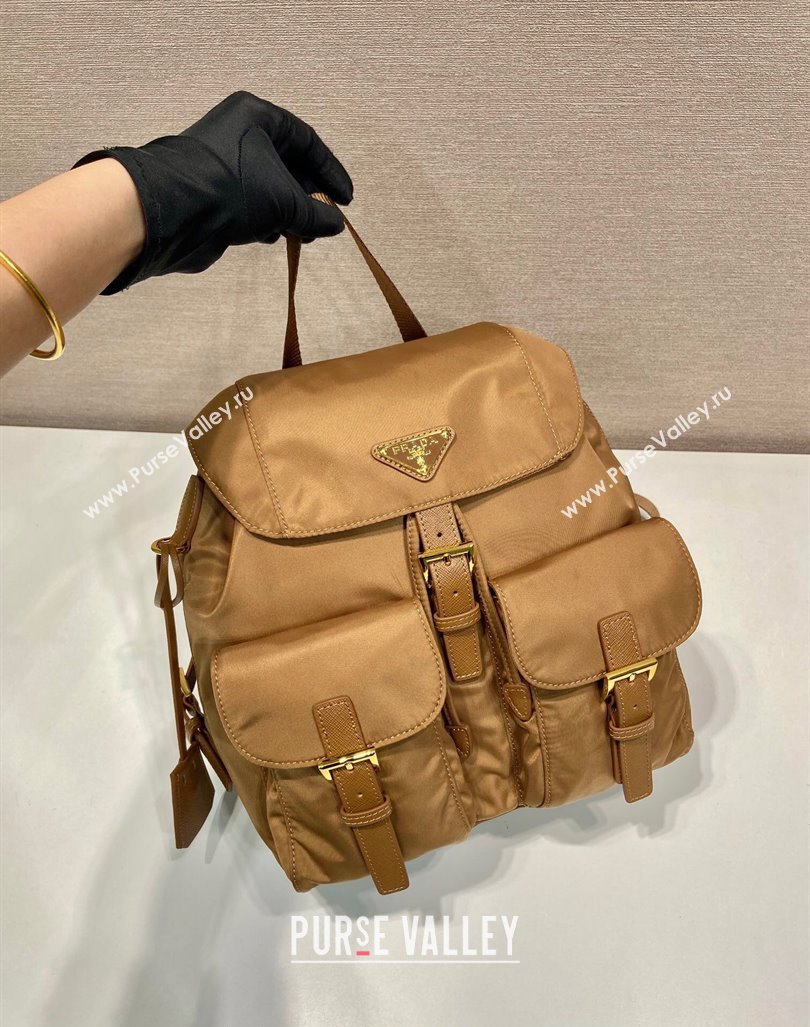 Prada Small Nylon Backpack bag 1BZ677 Cork Beige 2024 (YZ-240416033)