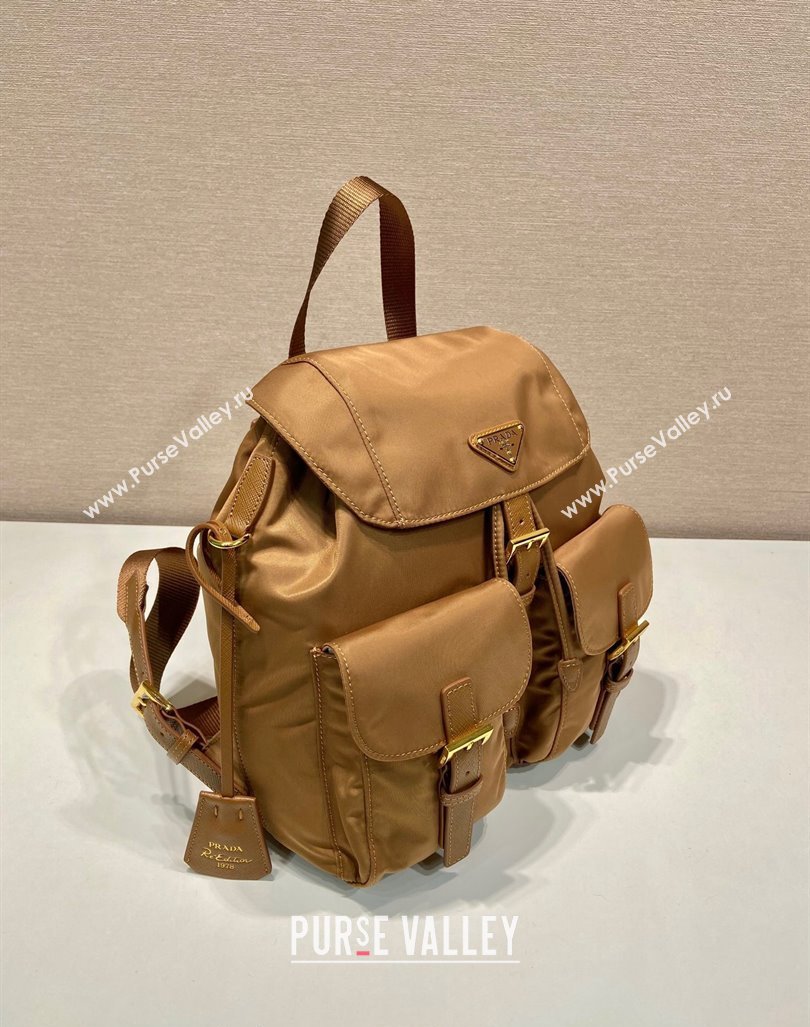 Prada Small Nylon Backpack bag 1BZ677 Cork Beige 2024 (YZ-240416033)