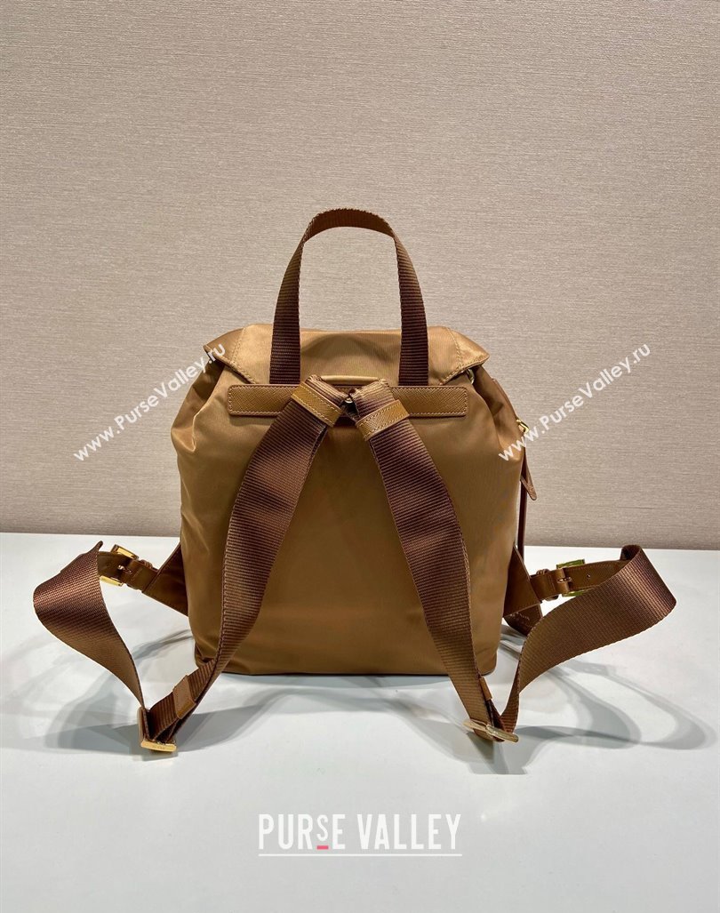 Prada Small Nylon Backpack bag 1BZ677 Cork Beige 2024 (YZ-240416033)