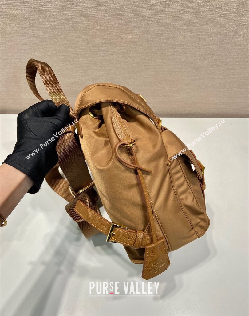 Prada Small Nylon Backpack bag 1BZ677 Cork Beige 2024 (YZ-240416033)