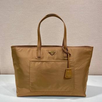 Prada Re-Edition 1978 large Re-Nylon and Saffiano leather tote bag 1BG527 Cork Beige 2024 (YZ-240416031)