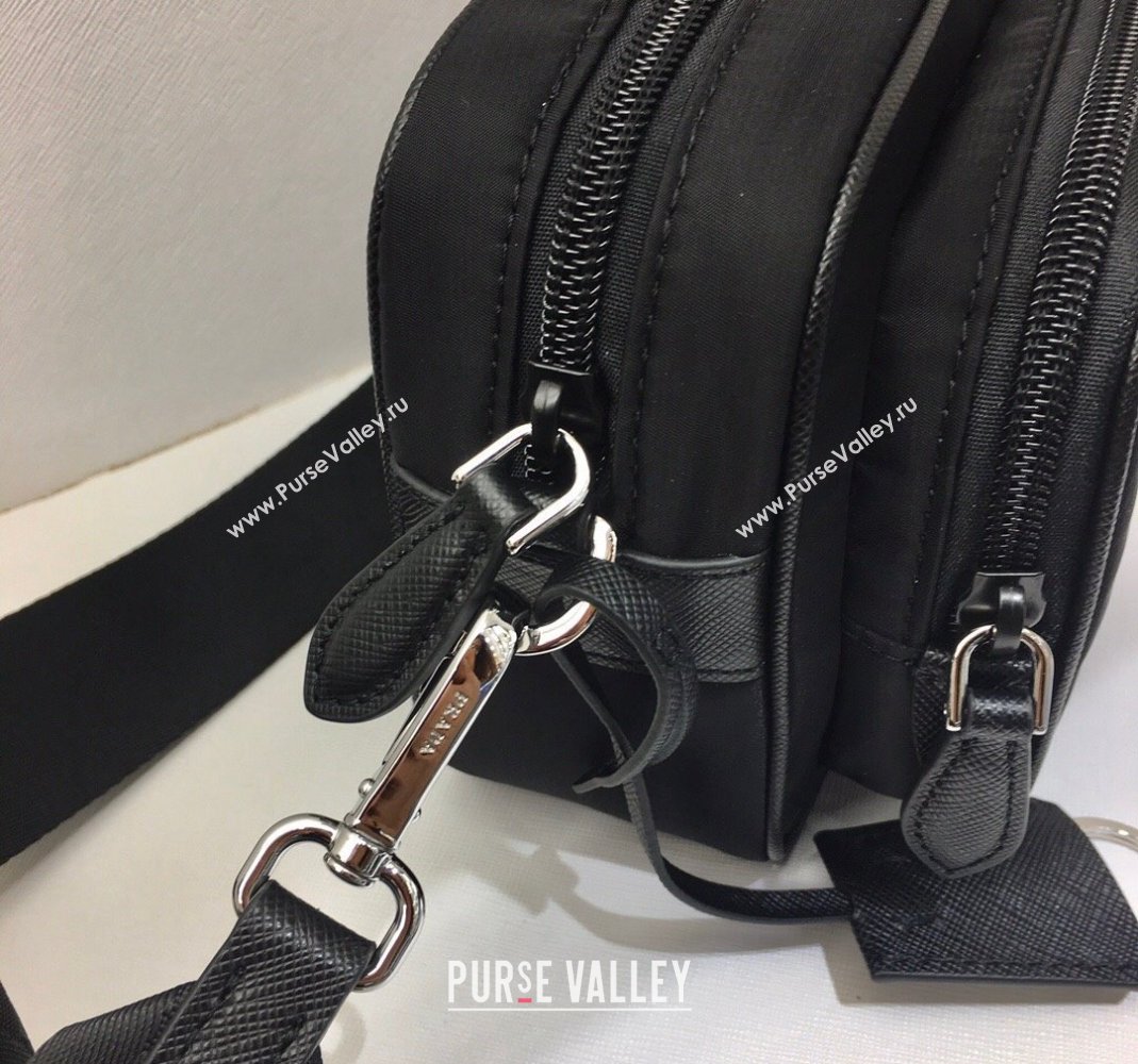Prada Nylon Crossbody Mini Bag Black 2024 1BH107 (YZ-240416057)