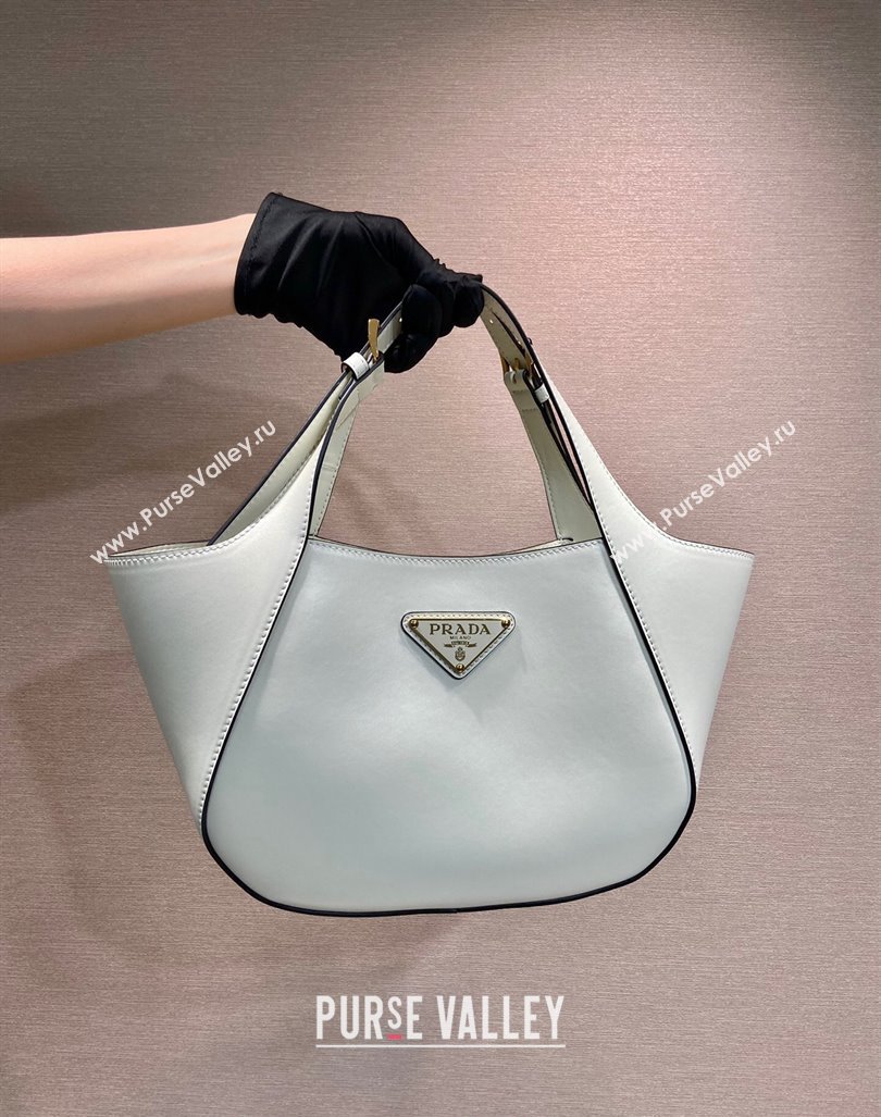 Prada medium leather tote bag 1BG483 White 2024 (YZ-240416059)