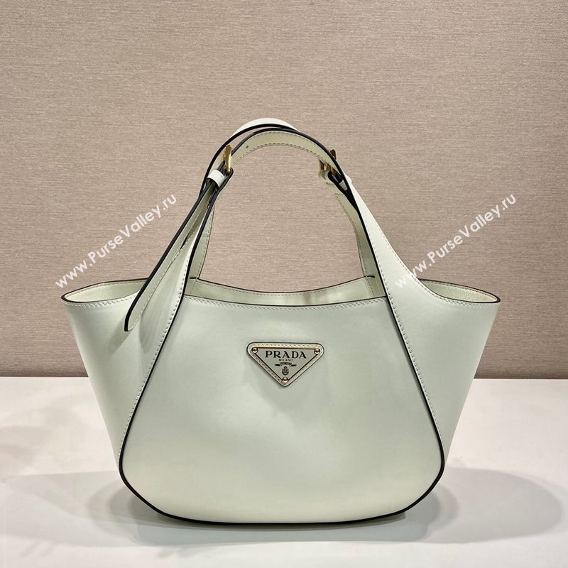 Prada medium leather tote bag 1BG483 White 2024 (YZ-240416059)