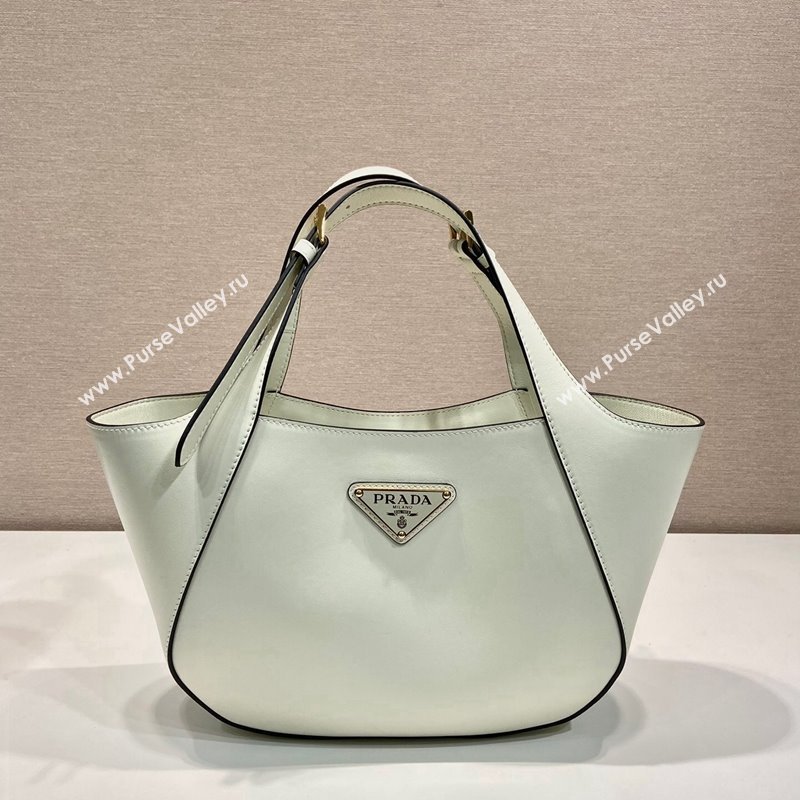 Prada medium leather tote bag 1BG483 White 2024 (YZ-240416059)