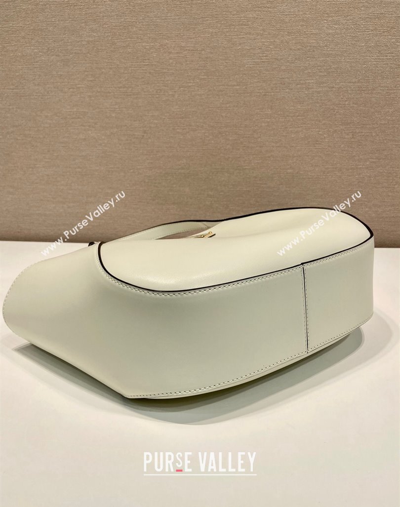 Prada medium leather tote bag 1BG483 White 2024 (YZ-240416059)
