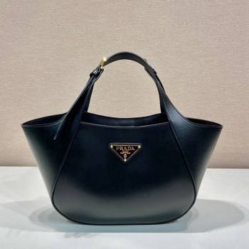 Prada medium leather tote bag 1BG483 Black 2024 (YZ-240416060)