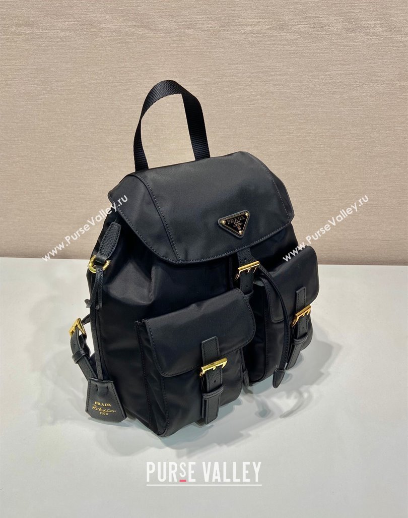 Prada Small Nylon Backpack Bag 1BZ677 Black/Gold 2024 (YZ-240416034)