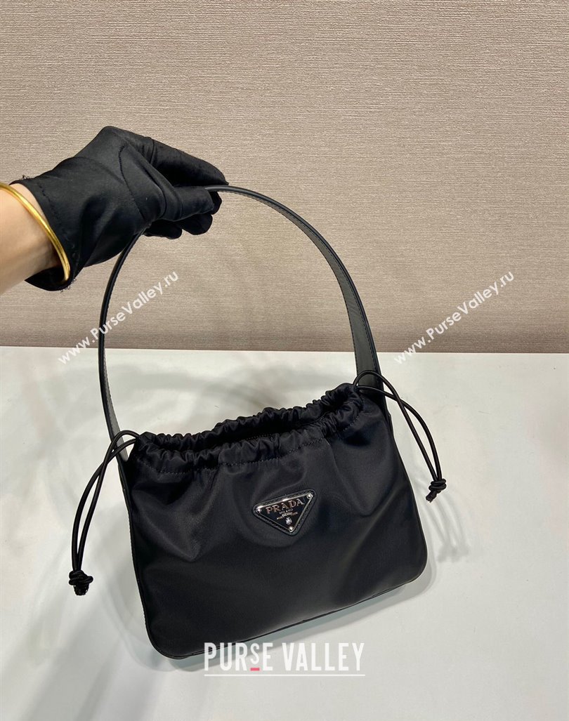 Prada Nylon Small Shoulder Bag B6249 Black 2024 (YZ-240416064)