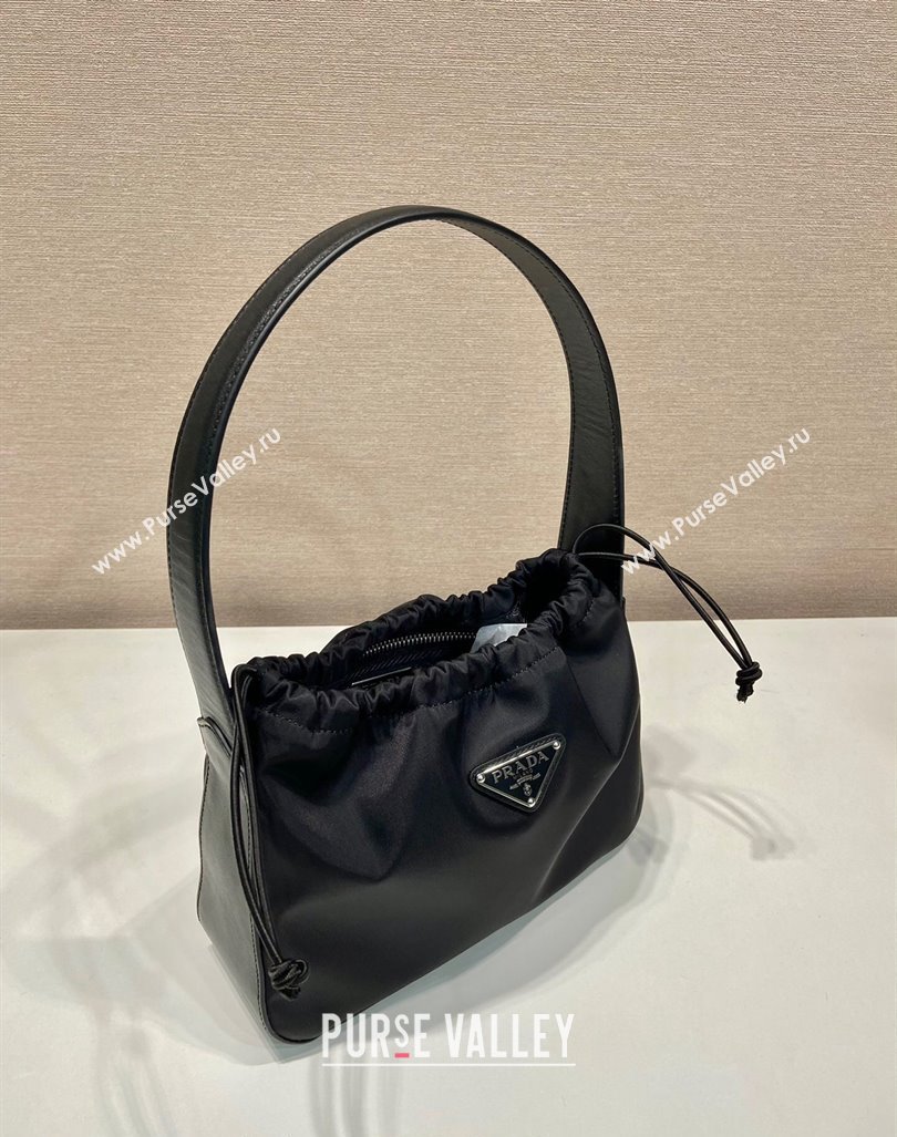 Prada Nylon Small Shoulder Bag B6249 Black 2024 (YZ-240416064)