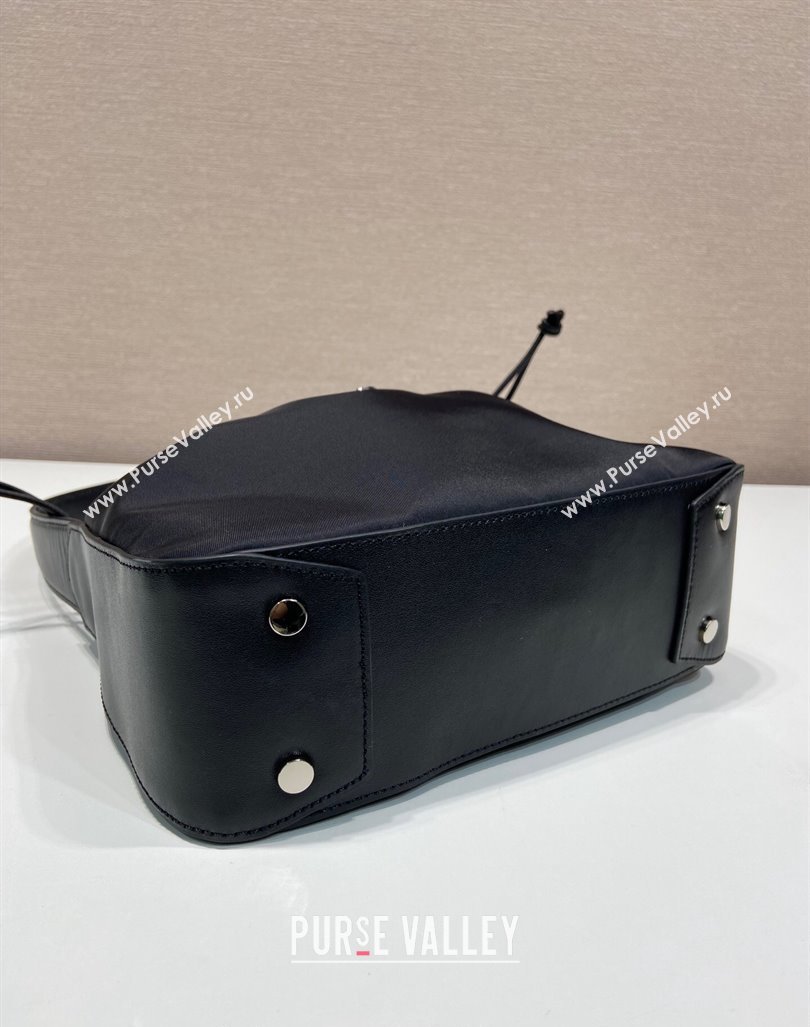 Prada Nylon Small Shoulder Bag B6249 Black 2024 (YZ-240416064)