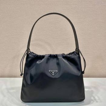 Prada Nylon Large Shoulder Bag B6250 Black 2024 (YZ-240416065)