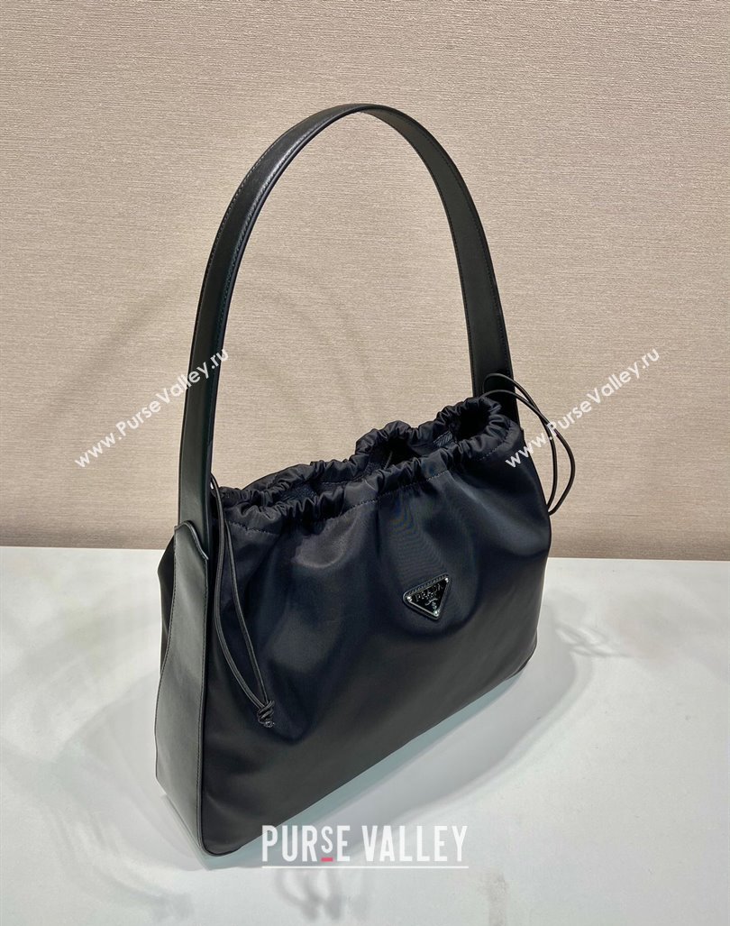 Prada Nylon Large Shoulder Bag B6250 Black 2024 (YZ-240416065)