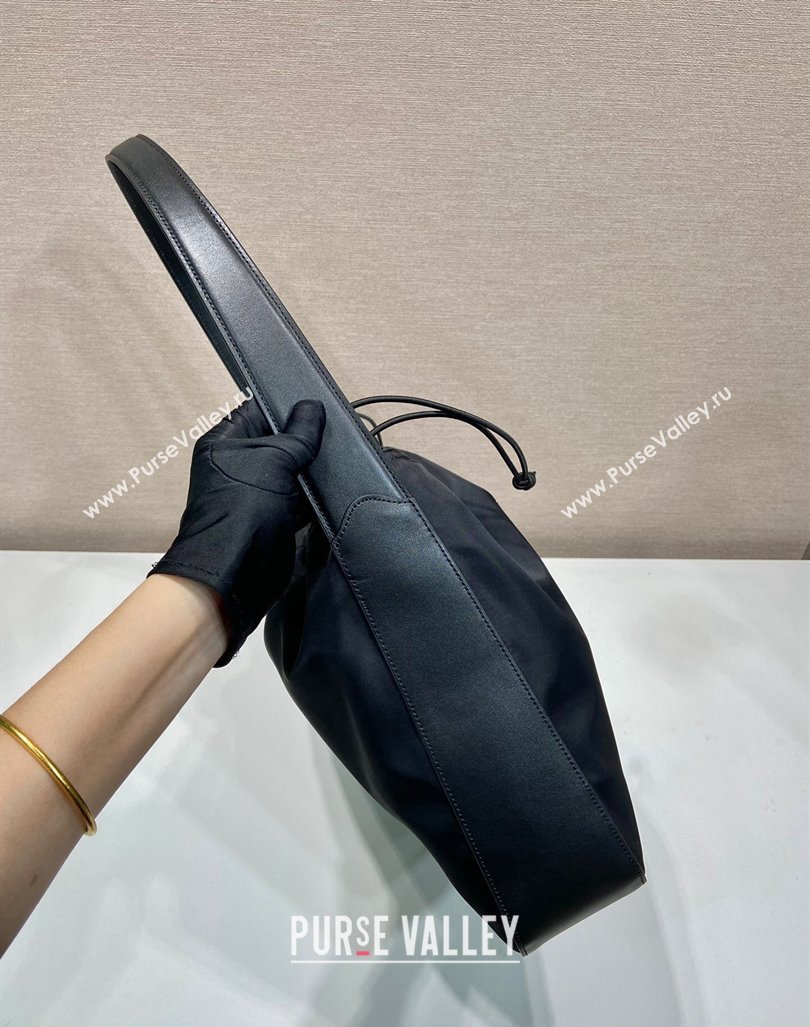 Prada Nylon Large Shoulder Bag B6250 Black 2024 (YZ-240416065)