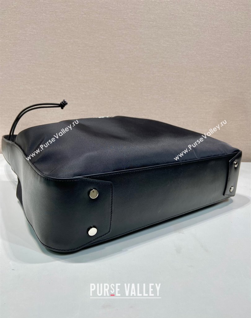 Prada Nylon Large Shoulder Bag B6250 Black 2024 (YZ-240416065)