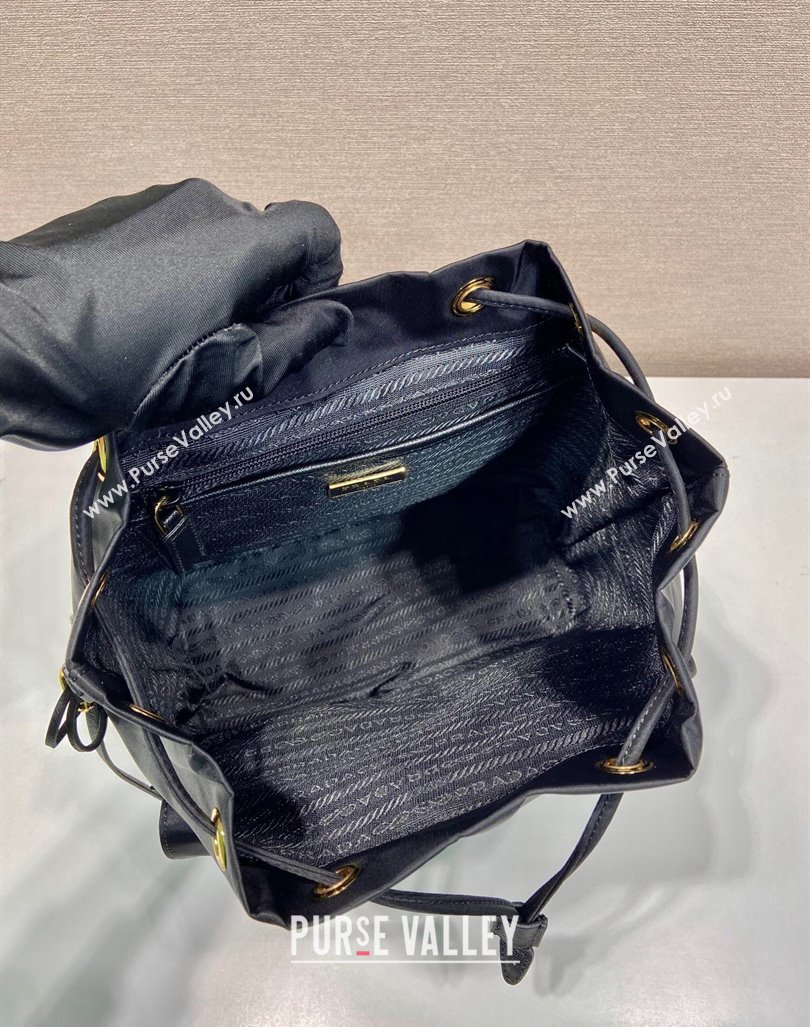 Prada Small Nylon Backpack Bag 1BZ677 Black/Gold 2024 (YZ-240416034)