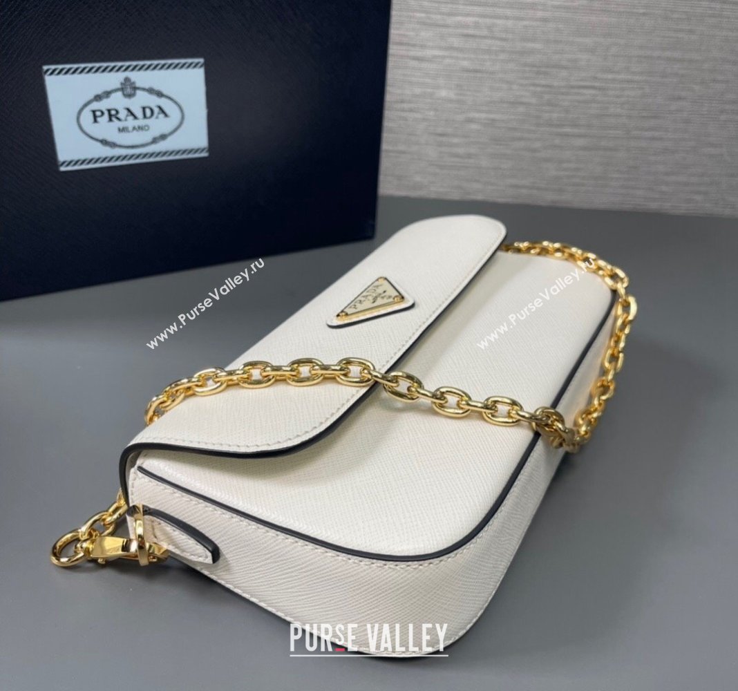 Prada Saffiano leather mini-bag 1BD356 White 2024 (YZ-240416069)