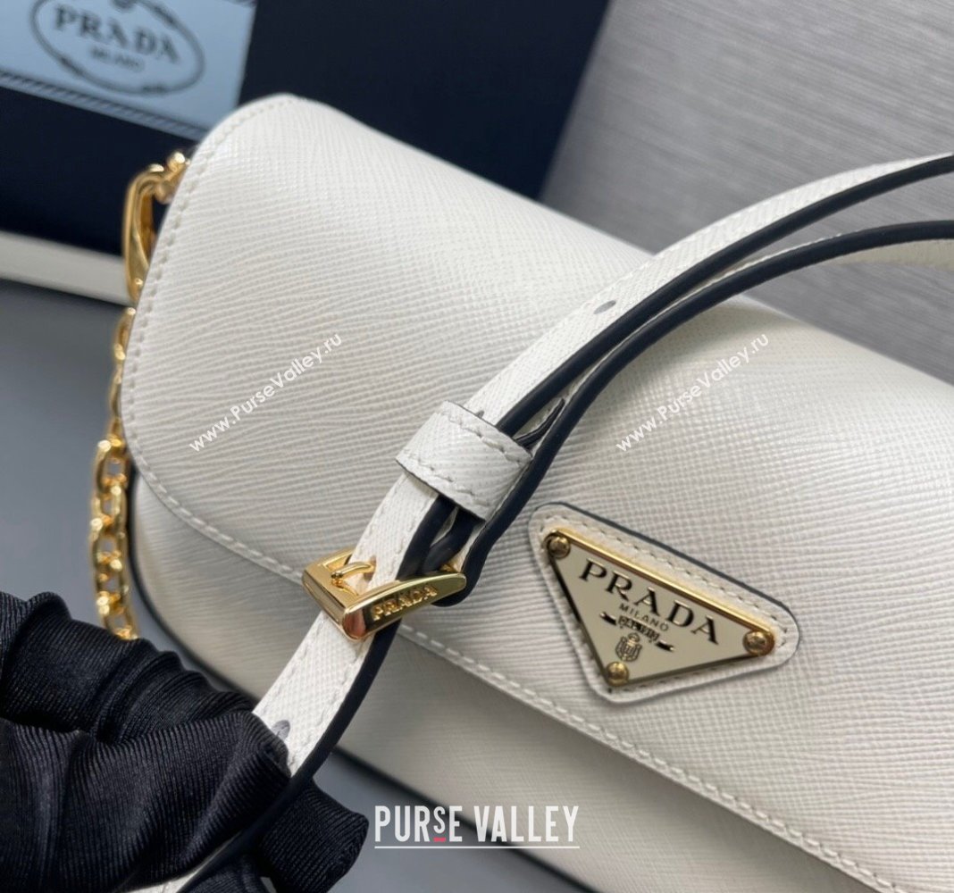 Prada Saffiano leather mini-bag 1BD356 White 2024 (YZ-240416069)