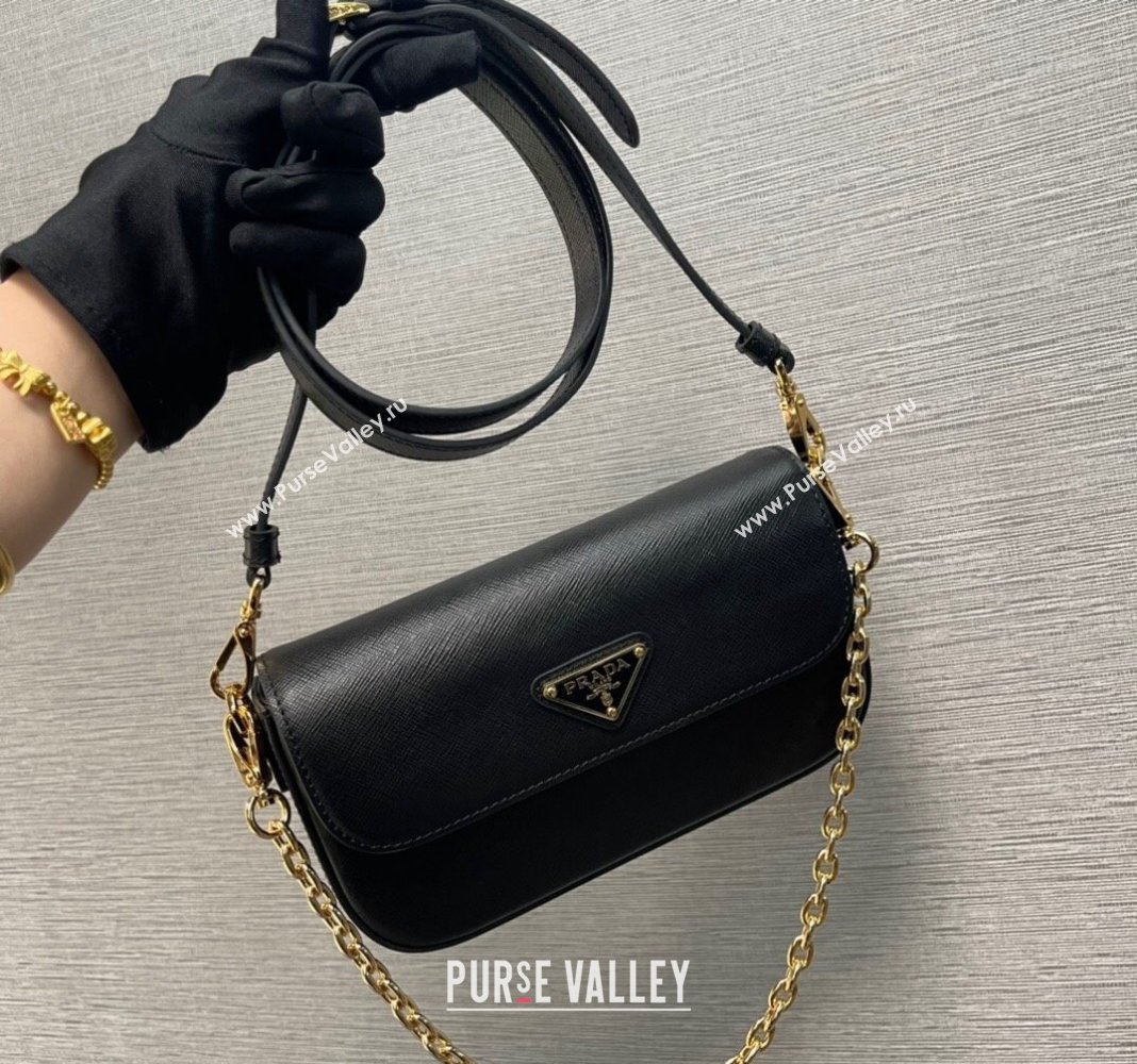 Prada Saffiano leather mini-bag 1BD356 Black 2024 (YZ-240416070)