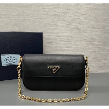 Prada Saffiano leather mini-bag 1BD356 Black 2024 (YZ-240416070)