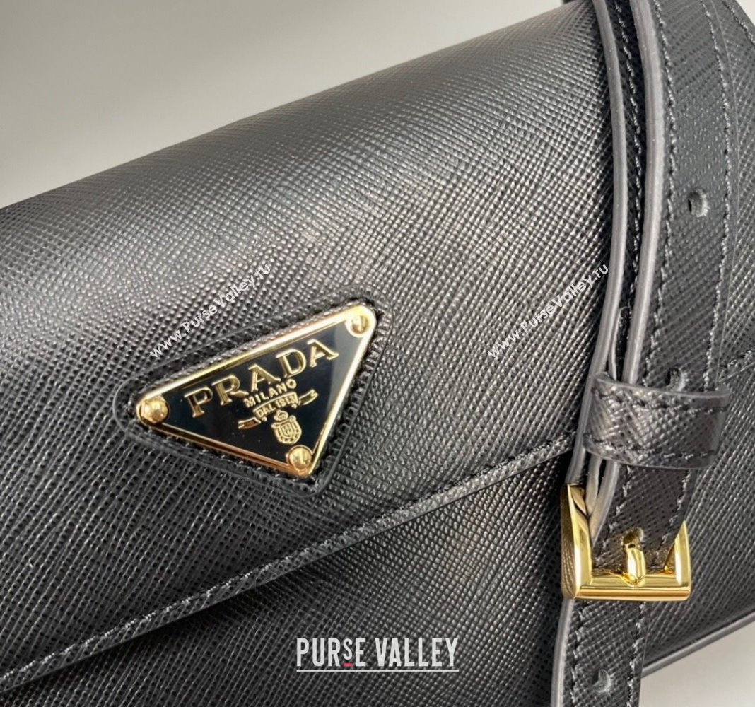 Prada Saffiano leather mini-bag 1BD356 Black 2024 (YZ-240416070)