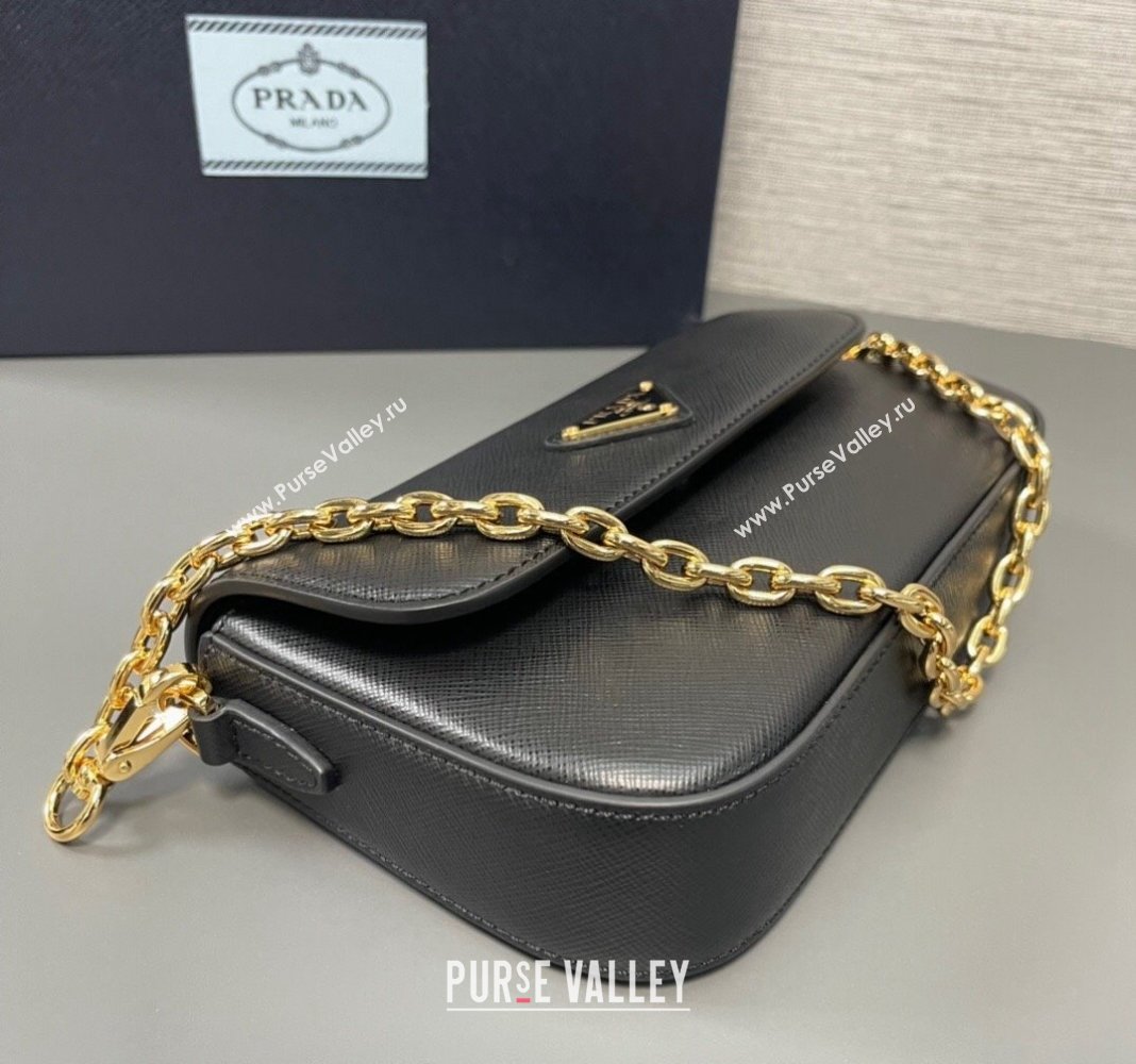 Prada Saffiano leather mini-bag 1BD356 Black 2024 (YZ-240416070)