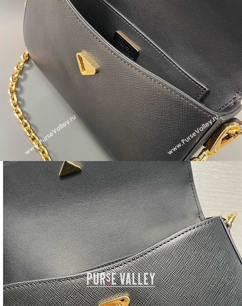 Prada Saffiano leather mini-bag 1BD356 Black 2024 (YZ-240416070)