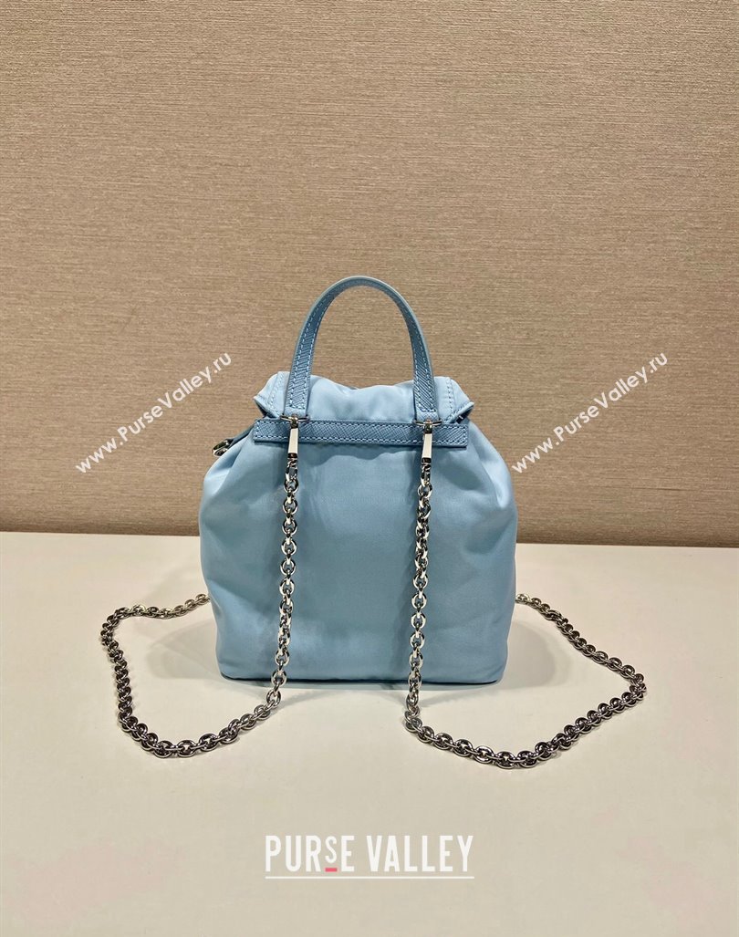 Prada Re-Nylon Mini Backpack Bag 1BH029 Light Blue 2024 0416 (YZ-240416072)