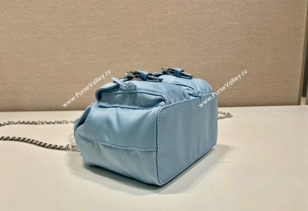 Prada Re-Nylon Mini Backpack Bag 1BH029 Light Blue 2024 0416 (YZ-240416072)