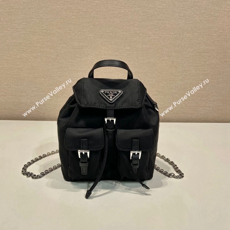 Prada Re-Nylon Mini Backpack Bag 1BH029 Black 2024 0416 (YZ-240416073)