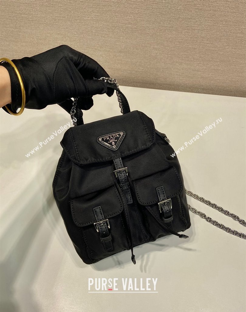Prada Re-Nylon Mini Backpack Bag 1BH029 Black 2024 0416 (YZ-240416073)