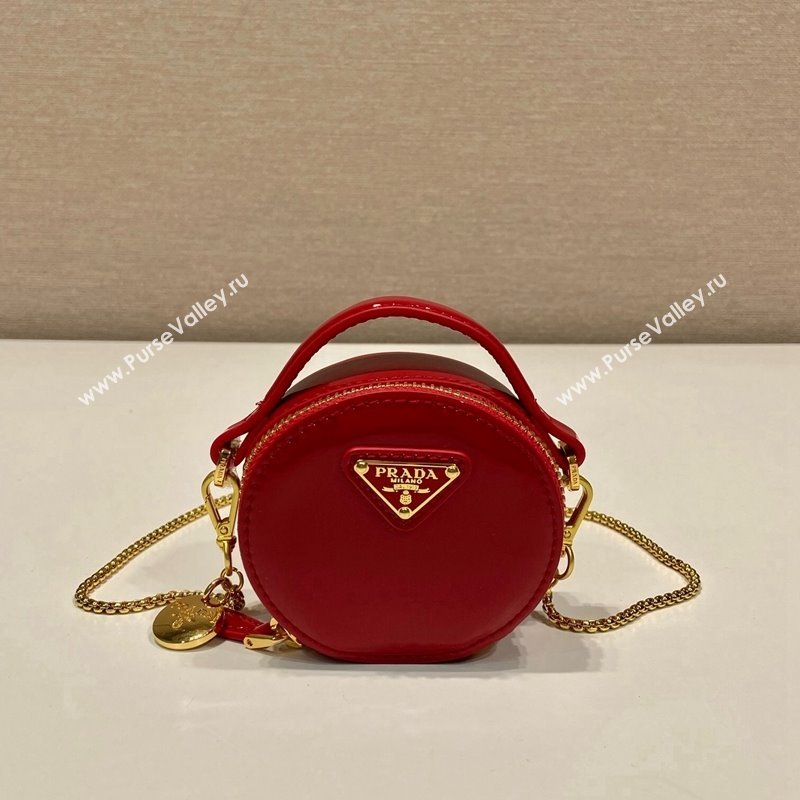 Prada Patent leather mini-pouch Red 2024 1NR023 (YZ-240416074)