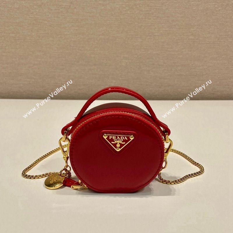 Prada Patent leather mini-pouch Red 2024 1NR023 (YZ-240416074)