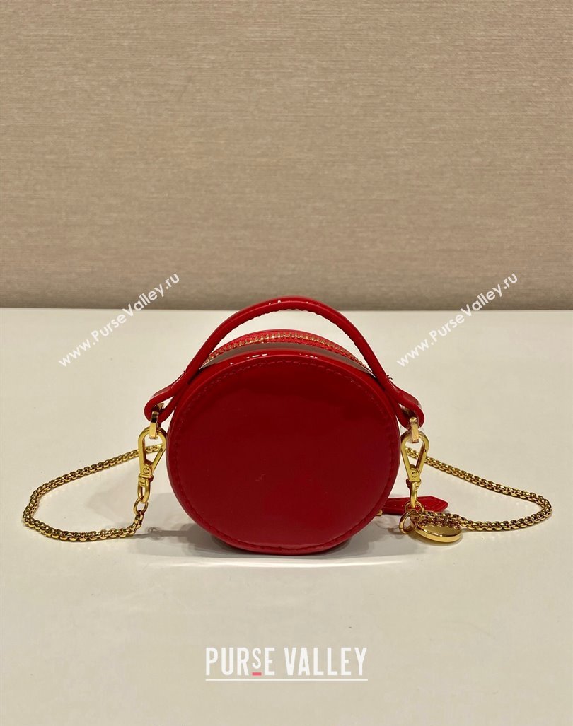 Prada Patent leather mini-pouch Red 2024 1NR023 (YZ-240416074)