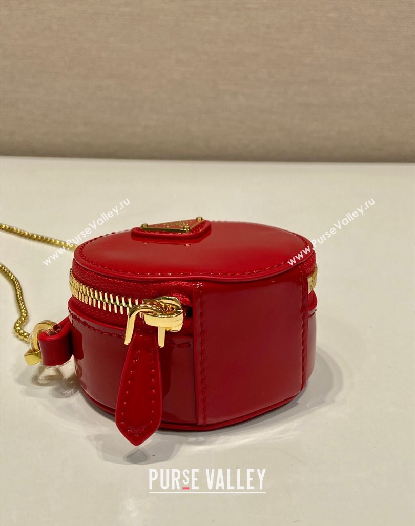 Prada Patent leather mini-pouch Red 2024 1NR023 (YZ-240416074)