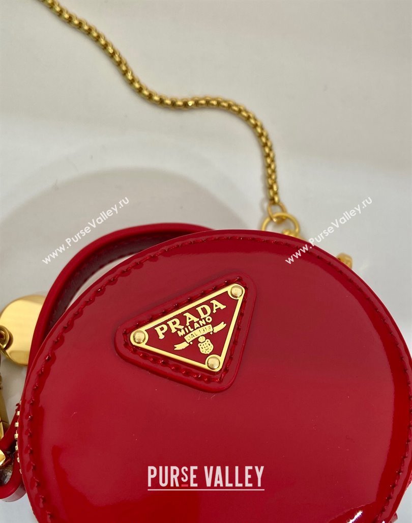 Prada Patent leather mini-pouch Red 2024 1NR023 (YZ-240416074)